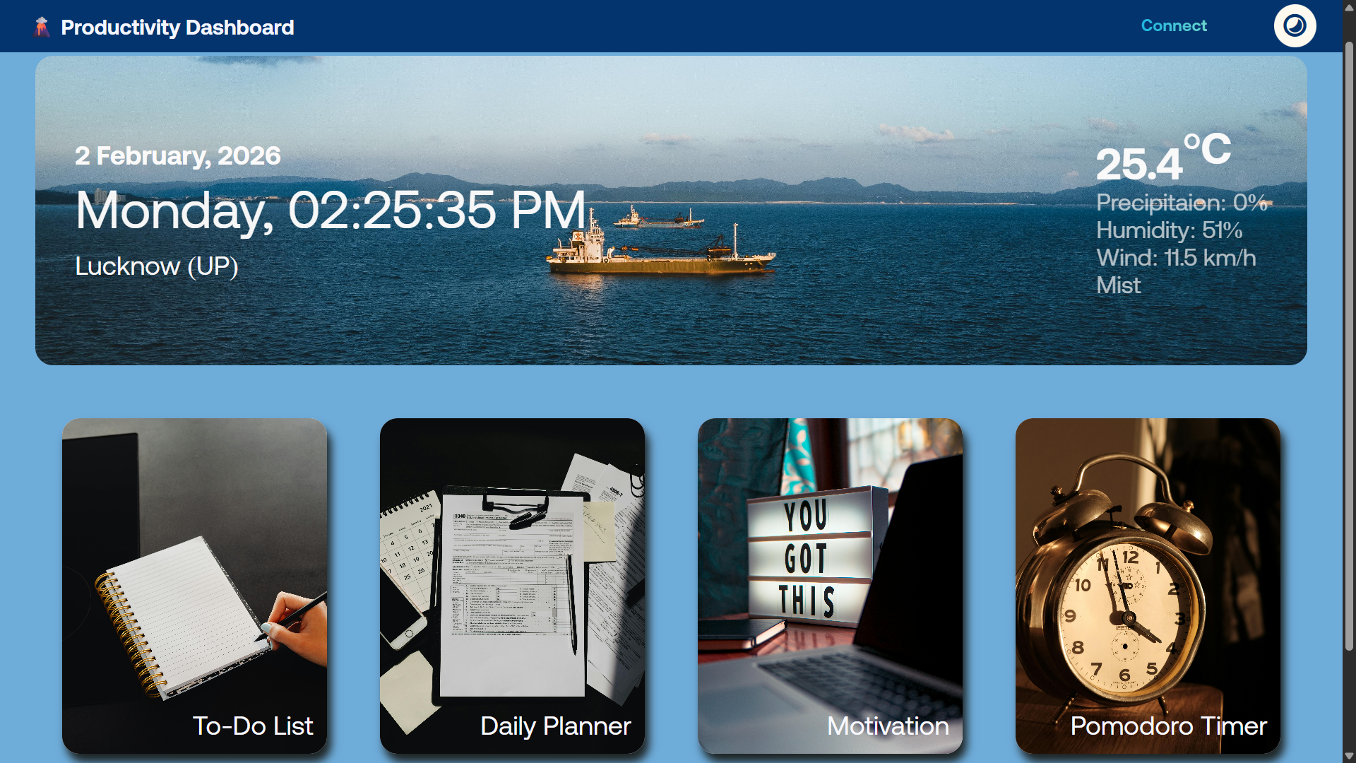 ZenMode Productivity Dashboard